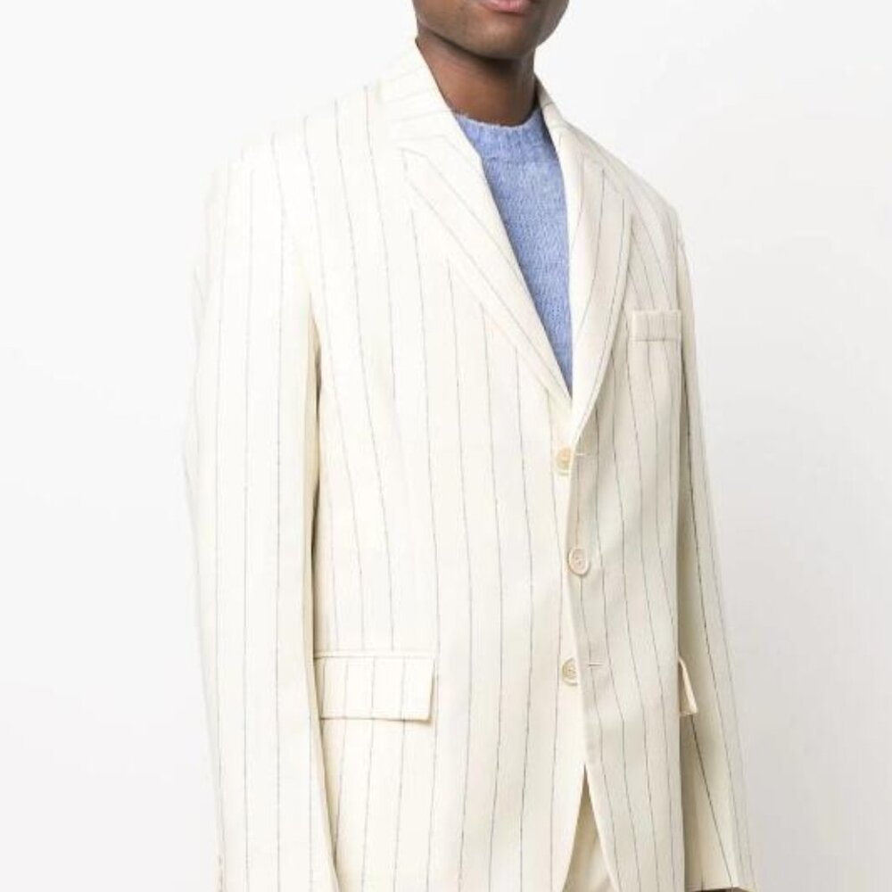 BNWT SS22 MARNI PIN STRIPE WOL FRESCO JACKET 54